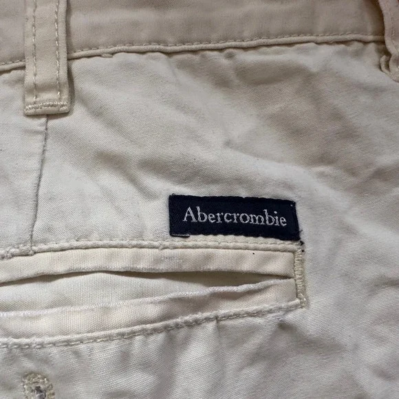 Abercrombie & Fitch‎ Shorts Men's 34 Beige Flat Front Chino 10" Inseam Shorts - Picture 6 of 12